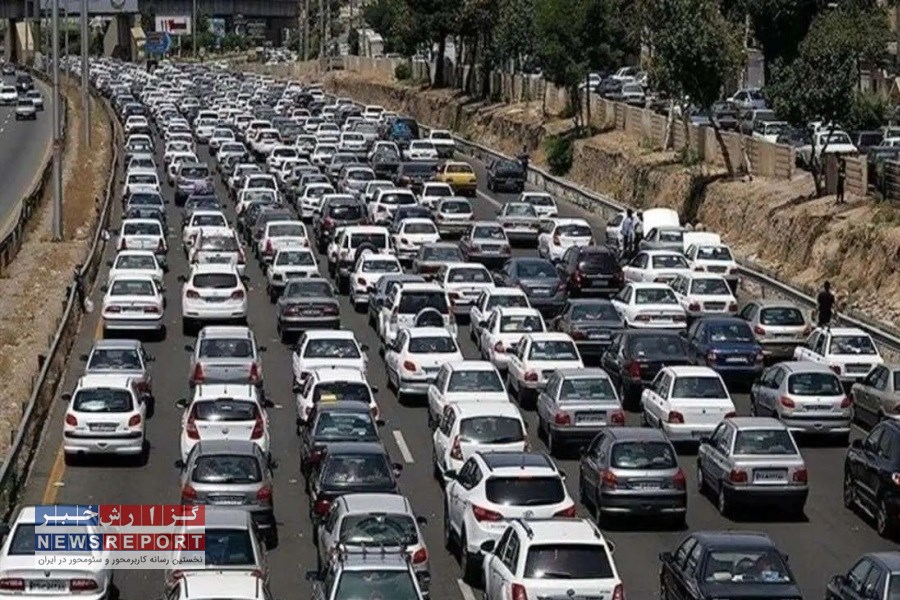 محور‌های چالوس و هراز با ترافیک سنگین رو به رو شد
